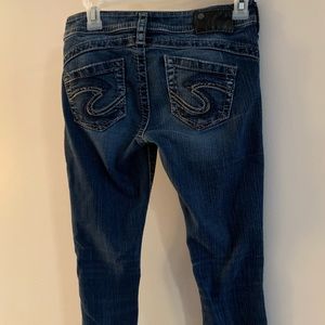 Silver straight jeans